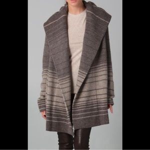 Vince Hooded Sweater Coat - M